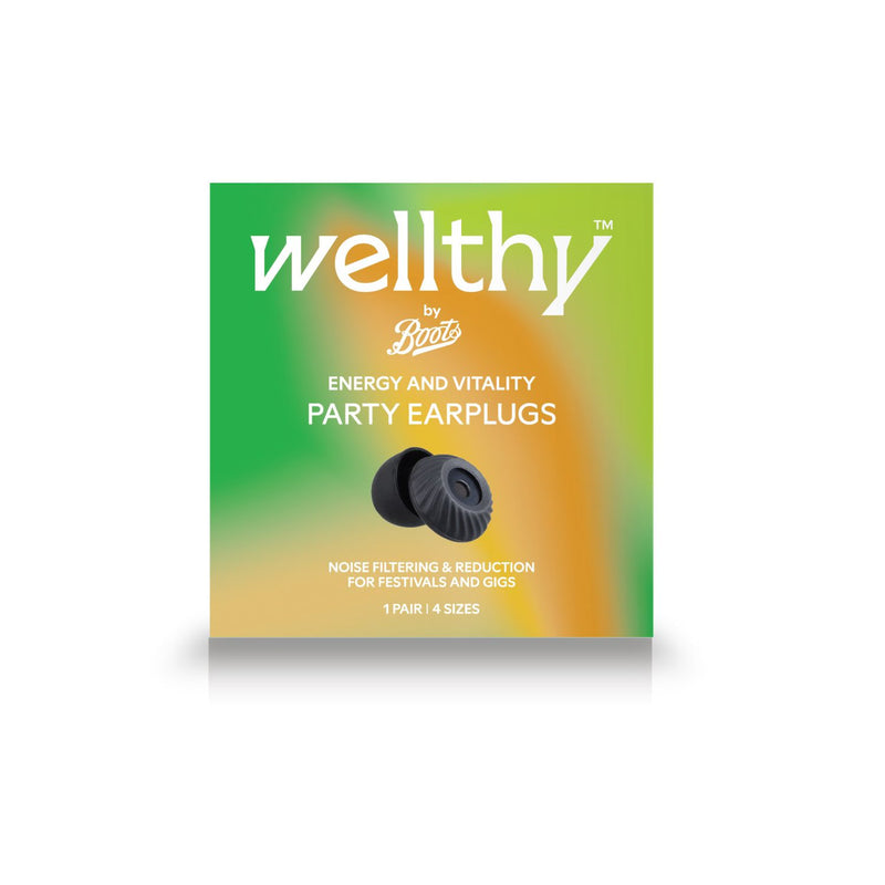 Boots Wellthy party earplugs 1 pair with travel case (British brand)