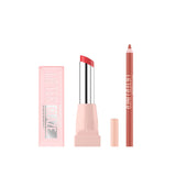 Maybelline Out of Line lip liner and Peach Quench lip oil duo bundle, UK version