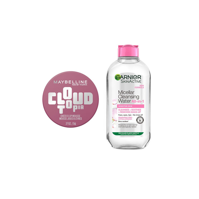Maybelline Cloudtopia Blush and Garnier Micellar Water bundle - British product