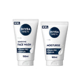 Nivea Men Sensitive XL bundle with face wash and moisturiser - British product
