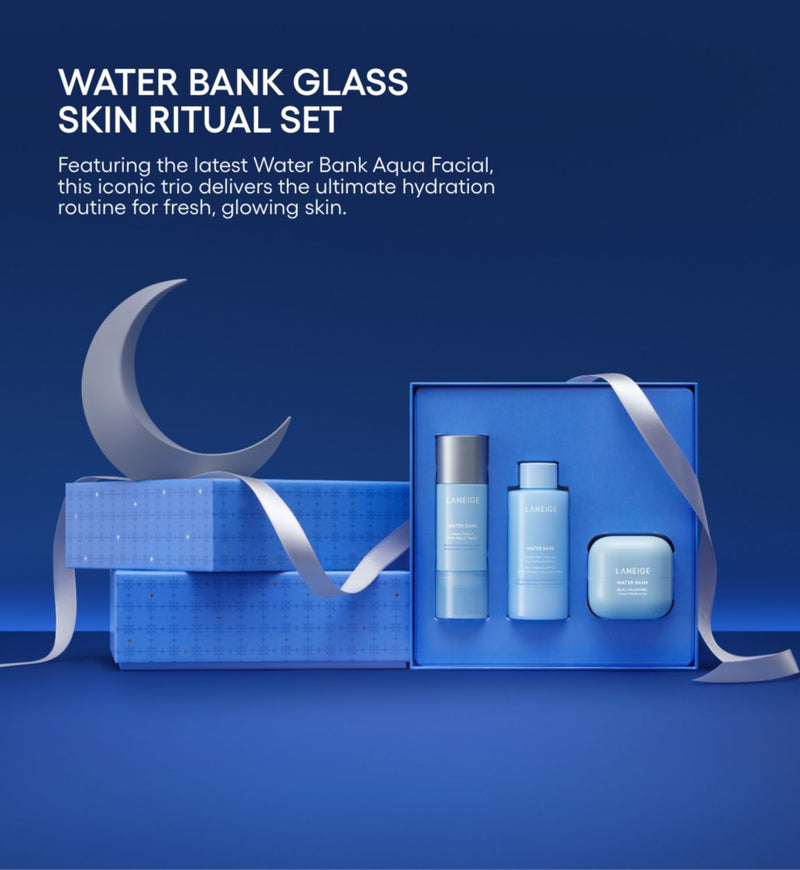 Laneige Water Bank Glass Skin Ritual Set skincare products, imported from the UK