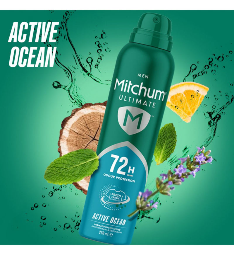 Mitchum antiperspirant deodorant bundle 250ml each (British brand)