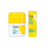CeraVe SPF 50 sunscreen fluid and stick bundle - British product