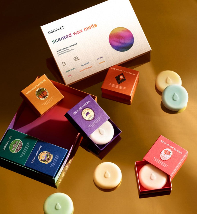 Ripple+ Droplet Scented Melts Multipack 6s, hand-poured wax melts (British brand)
