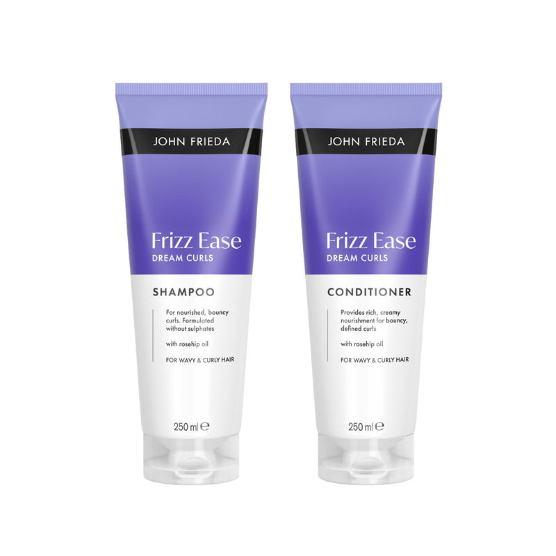 John Frieda Dream Curls Duo Bundle shampoo and conditioner 250ml, imported from the UK