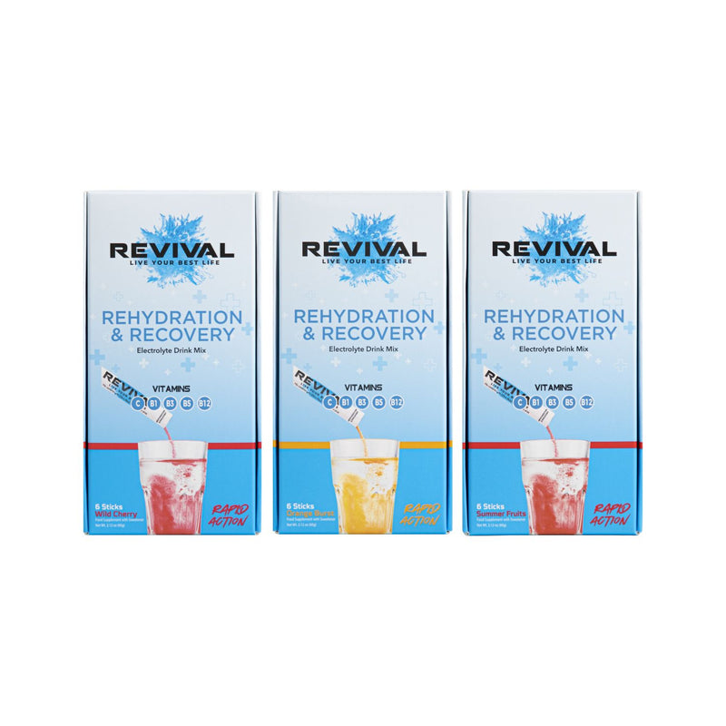 Revival hydration variety bundle 18 sachets, imported from the UK