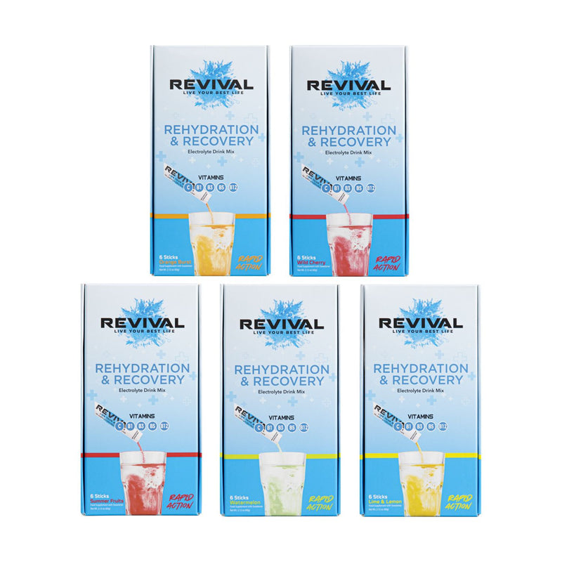 Revival electrolyte powder variety bundle 30 sachets (British brand)