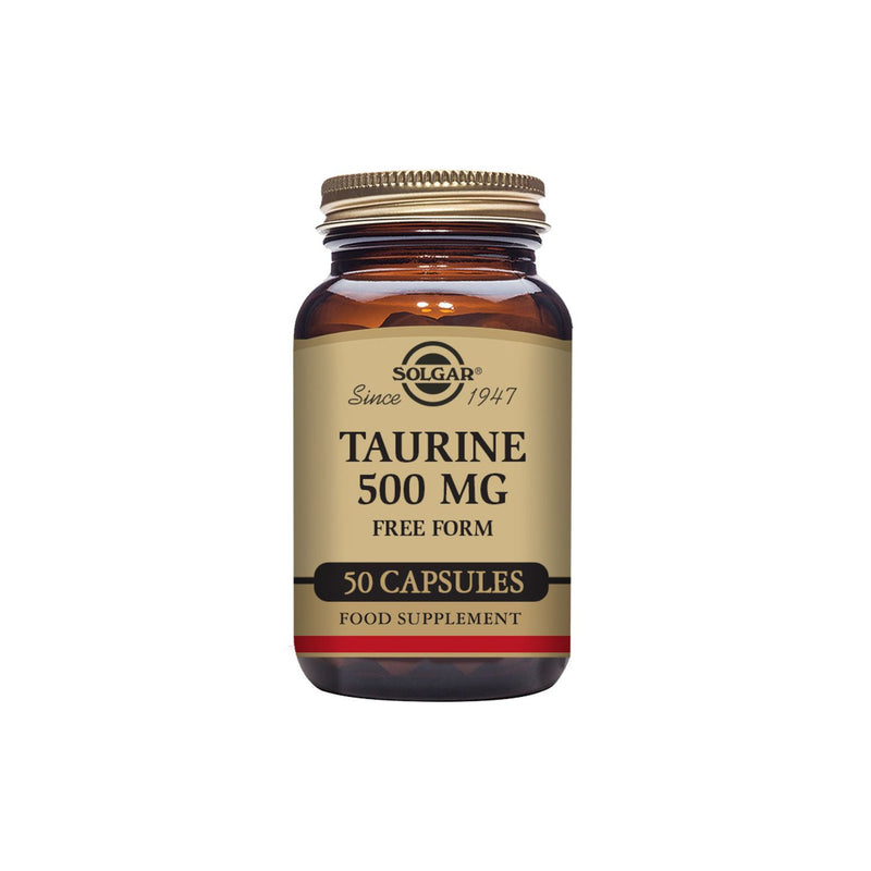 Solgar Taurine 500mg 50 vegetable capsules (British brand)