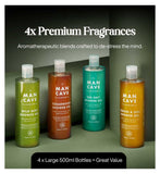 Mancave shower gel set four 500ml bottles, UK version