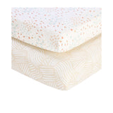 Tutti Bambini Good Life bamboo jersey cot bed fitted sheets 2-pack, imported from the UK