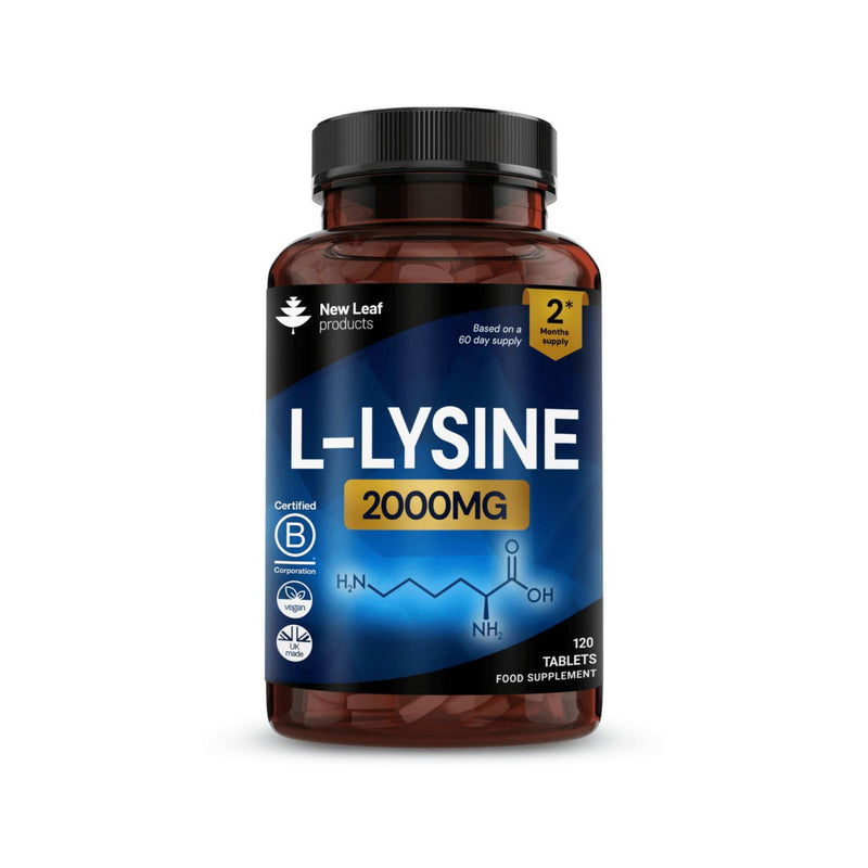 New Leaf L-Lysine tablets 2000mg 120 tablets, UK version