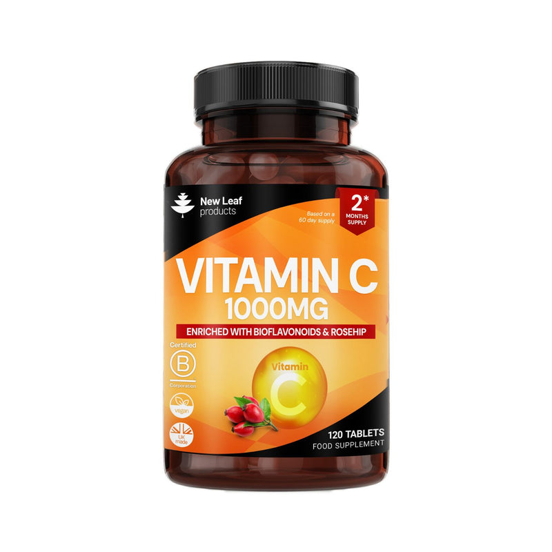New Leaf Vitamin C supplement 1000mg 120 tablets, UK version