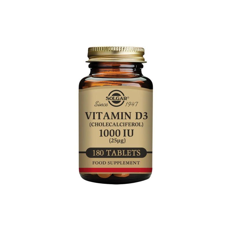 Solgar Vitamin D3 supplement 1000IU 180 tablets - British product