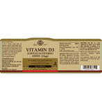 Solgar Vitamin D3 supplement 1000IU 180 tablets - British product