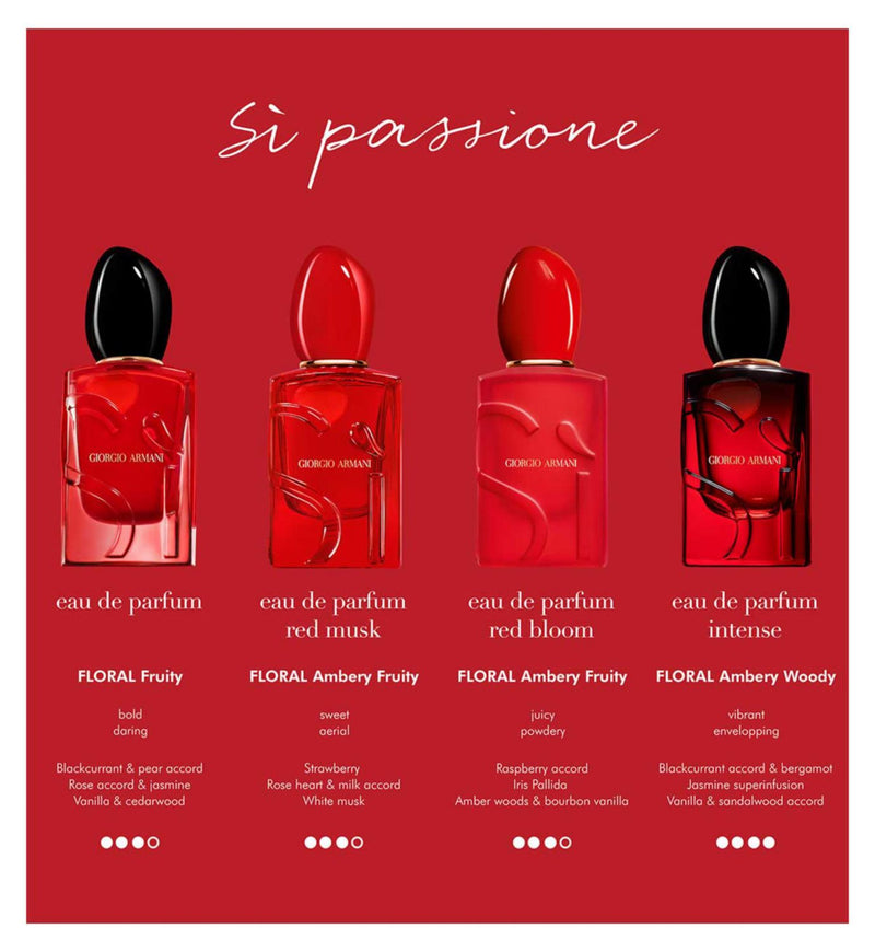 Giorgio Armani Si Passione Red Bloom Eau De Parfum 100ml, UK version