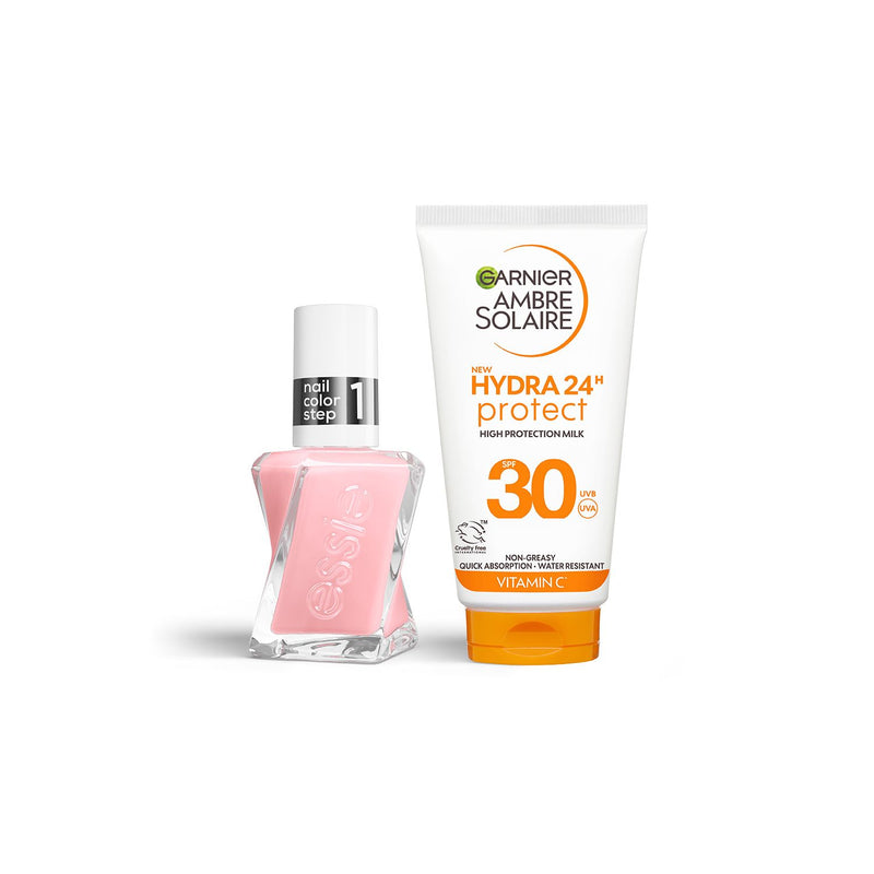 Essie Sheer Fantasy nail polish and Garnier SPF30 sun cream bundle - British product
