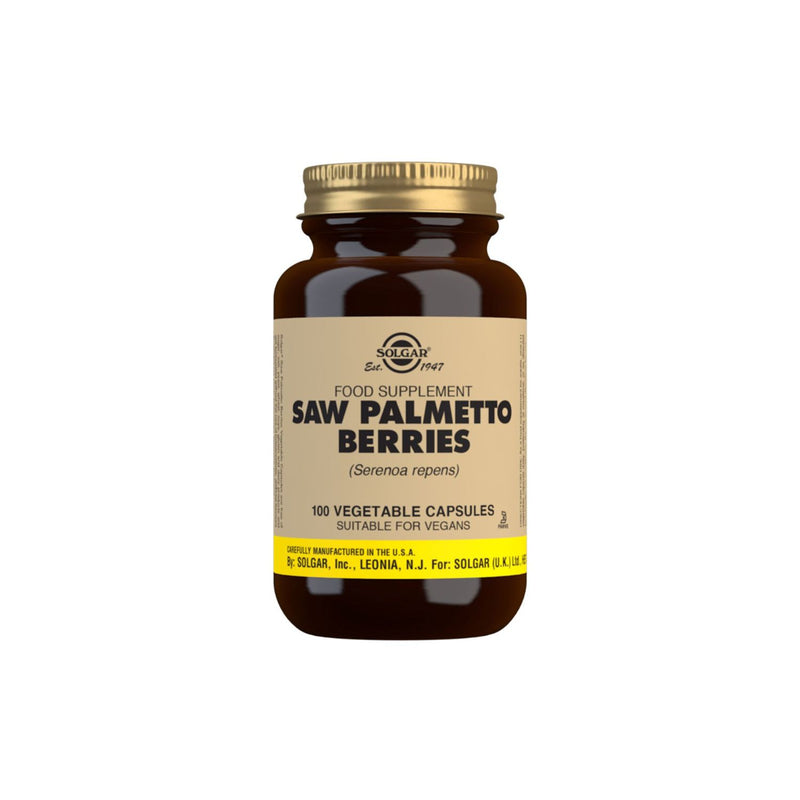 Solgar saw palmetto berry capsules 100 count (British brand)