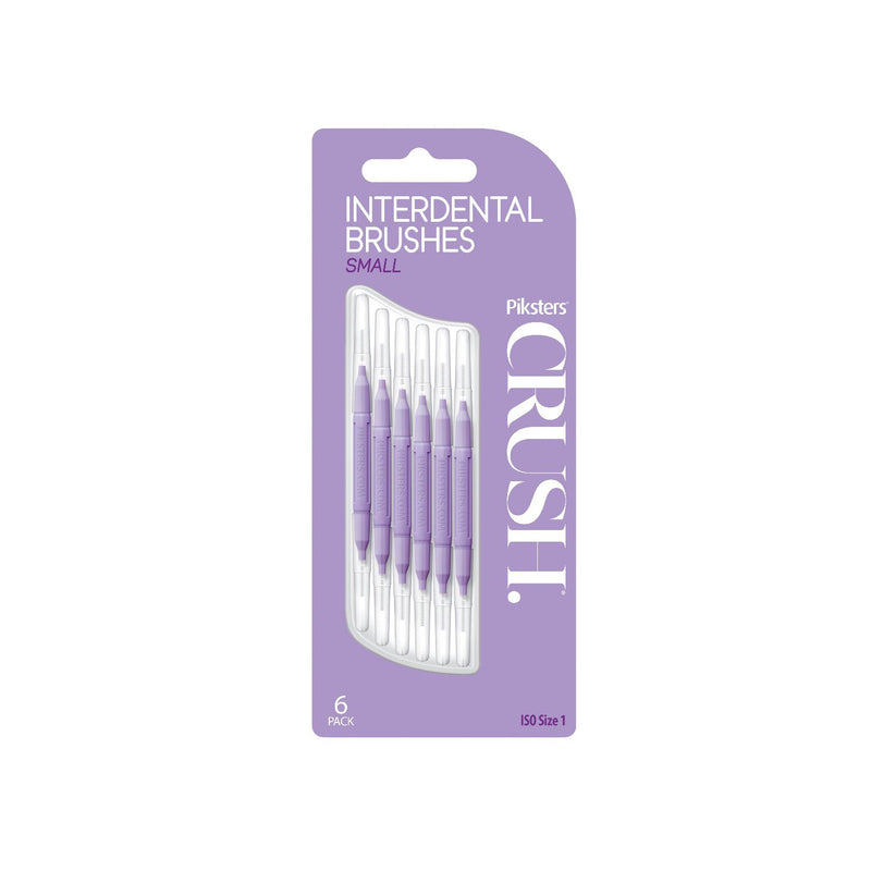 Piksters CRUSH interdental brush small purple 6 pack, imported from the UK