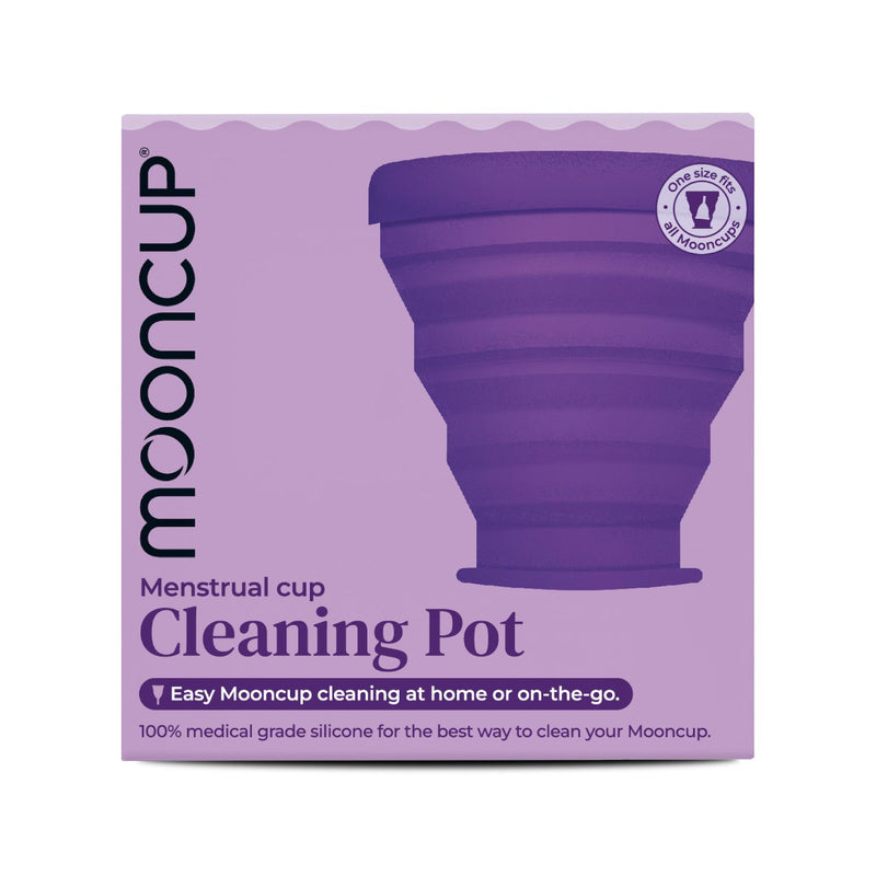 Mooncup collapsible menstrual cup cleaning pot, imported from the UK