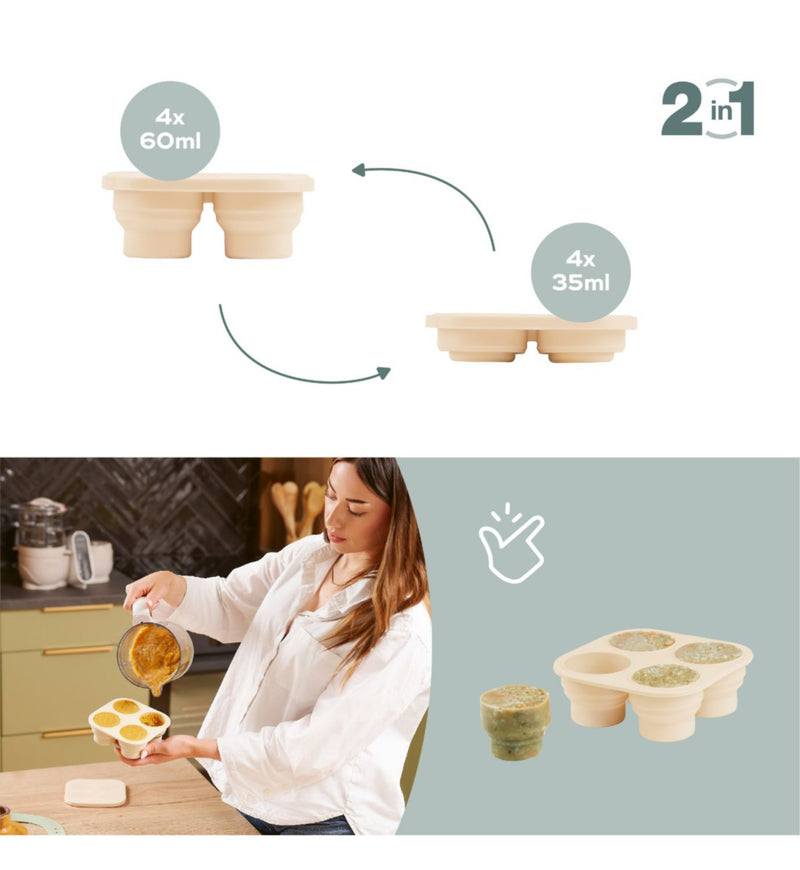Babymoov silicone food containers and feeder set (British brand)