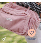 Doomoo 8 piece changing bag fluffy corduroy pink (British brand)