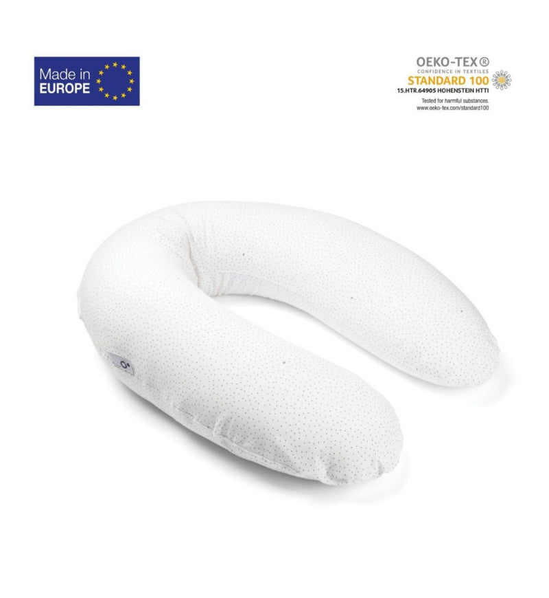 Doomoo Buddy maternity pillow silver dots (British brand)
