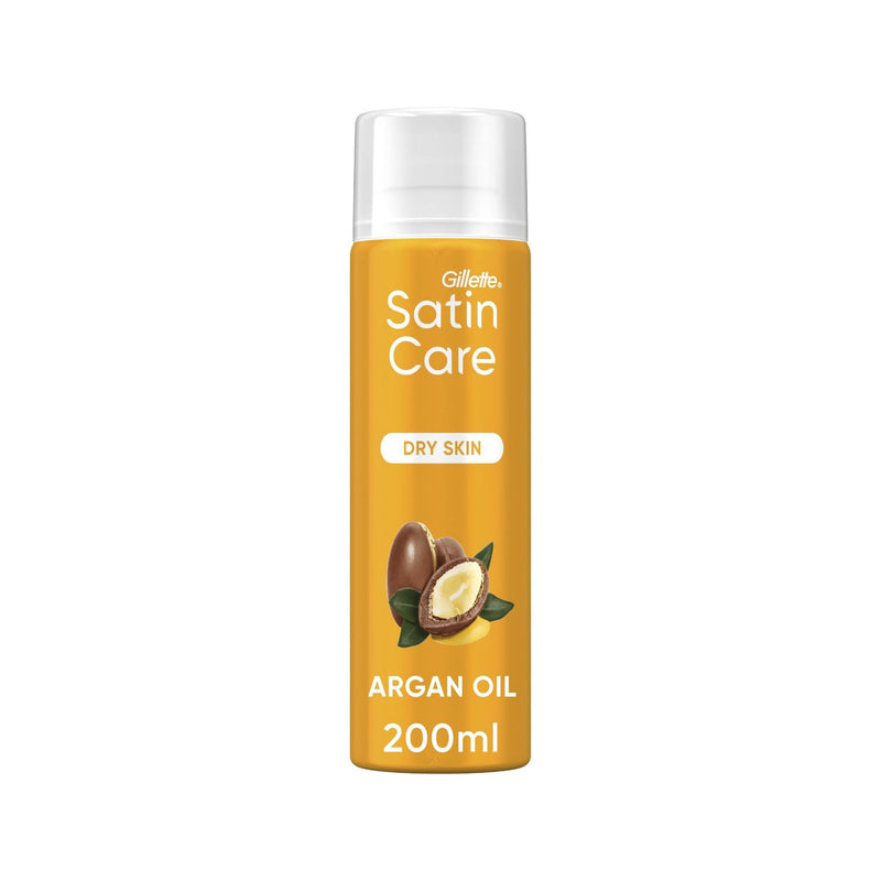 Gillette Satin Care shave gel with argan oil 200ml (British brand)