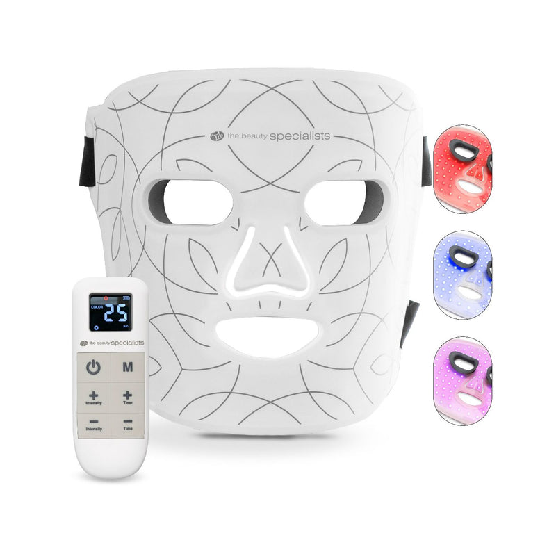 Rio LED face mask with red and blue light therapy, UK version
