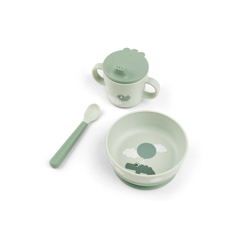 Done By Deer first meal set happy clouds green - British product