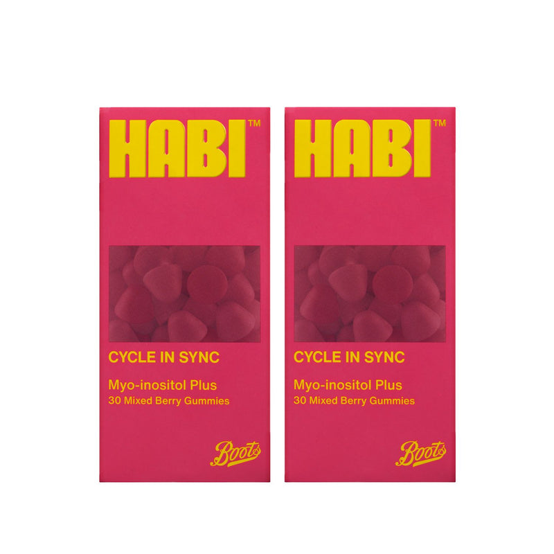 HABI Cycle In Sync inositol gummies 60-count bundle, imported from the UK