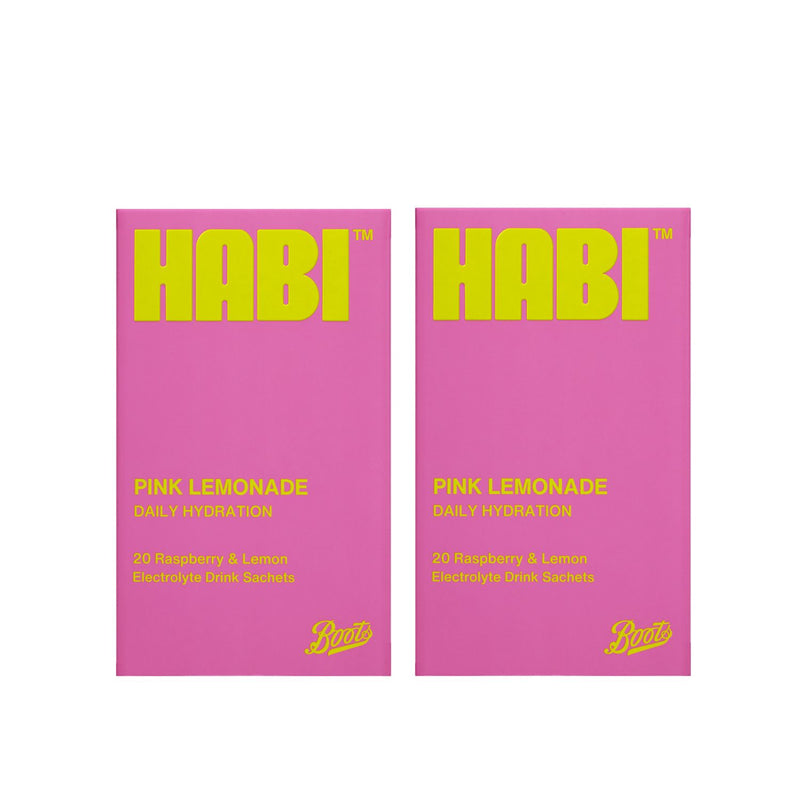HABI Pink Lemonade electrolyte powder 40 sachets - British product