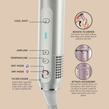 Shark Glam multi-styler ceramic air styling system pink (British brand)