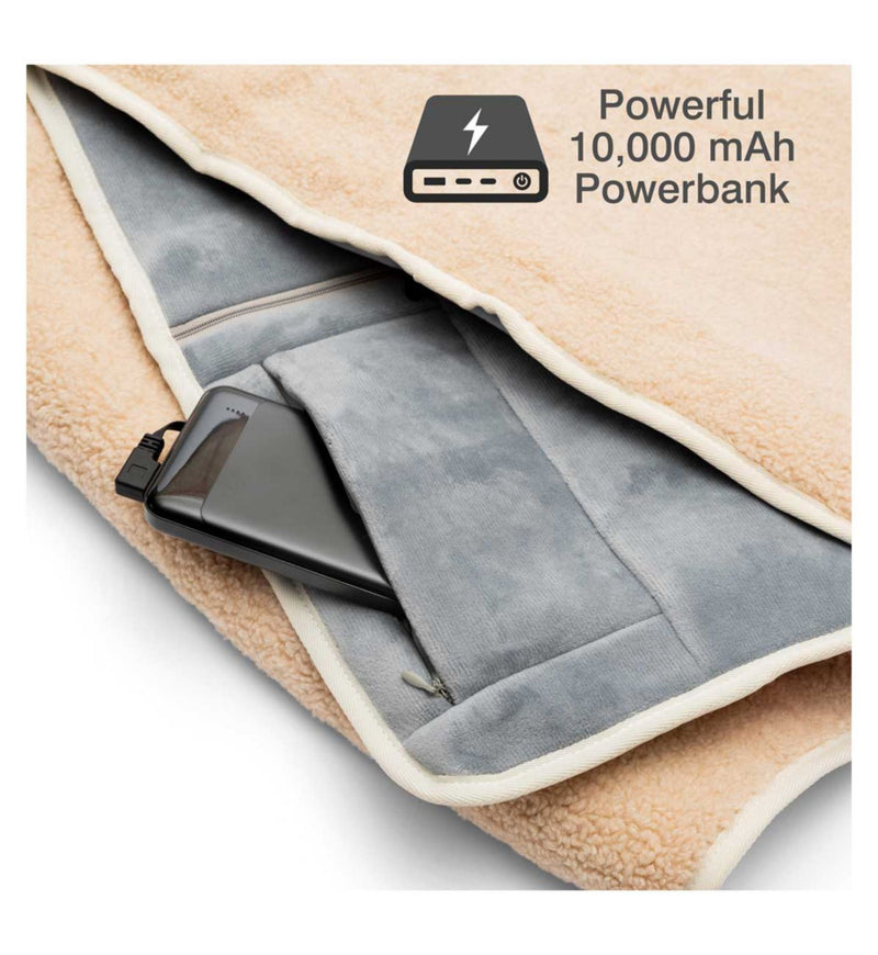 Cozy Jorv heated throw seat cover with power bank - British product