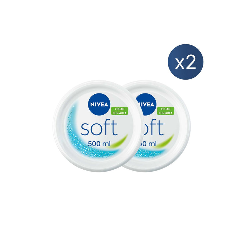 Nivea Soft Moisturiser 500ml bundle, imported from the UK