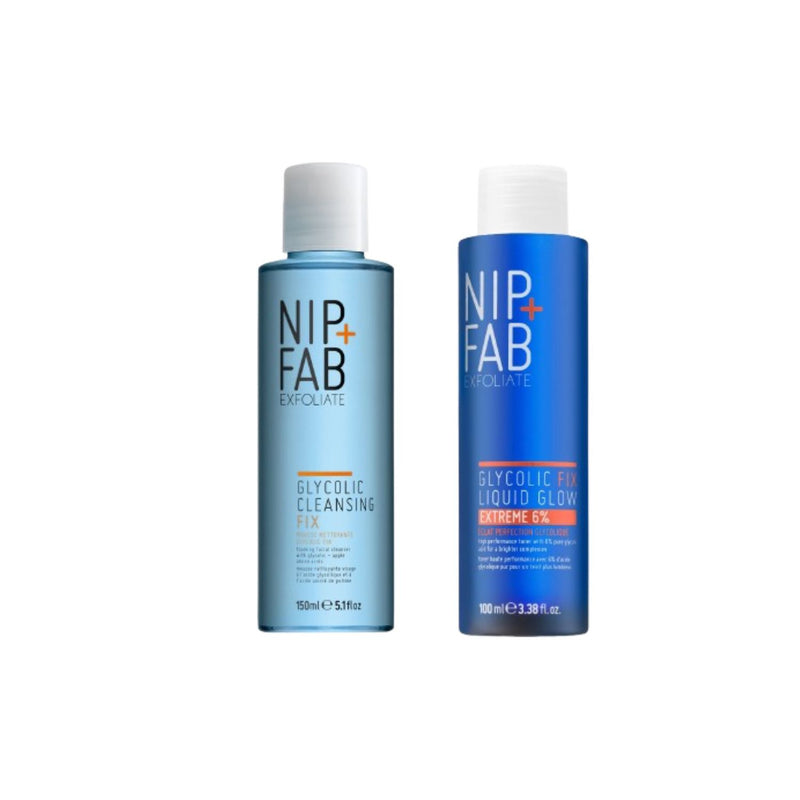 Nip+Fab glycolic fix cleanser and toner bundle 250ml (British brand)
