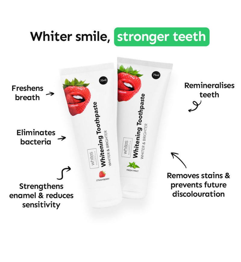 Whites Beaconsfield whitening toothpaste strawberry mint 75ml, UK version