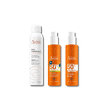 Avene SPF 50 family sun care bundle, imported from the UK