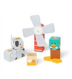 Melissa & Doug farm building set 16-piece wooden blocks - British product