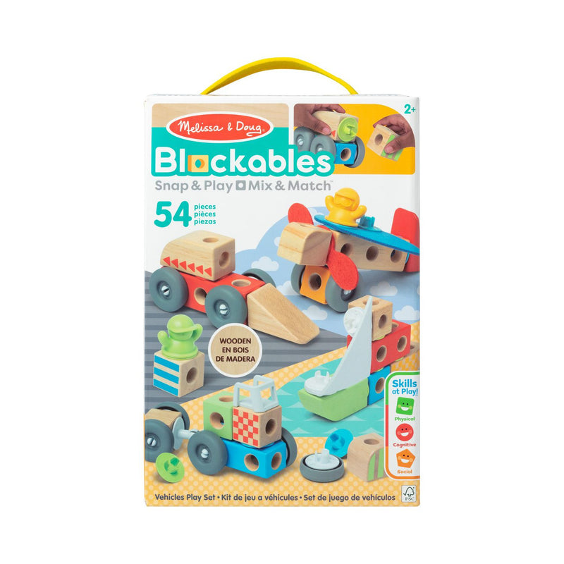 Melissa & Doug building playset vehicles 54 piece, imported from the UK
