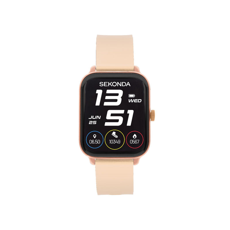 Sekonda smartwatch pink silicone strap 1.93 inch (British brand)