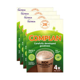 Complan chocolate nutritional drink 4 pack sachets, imported from the UK