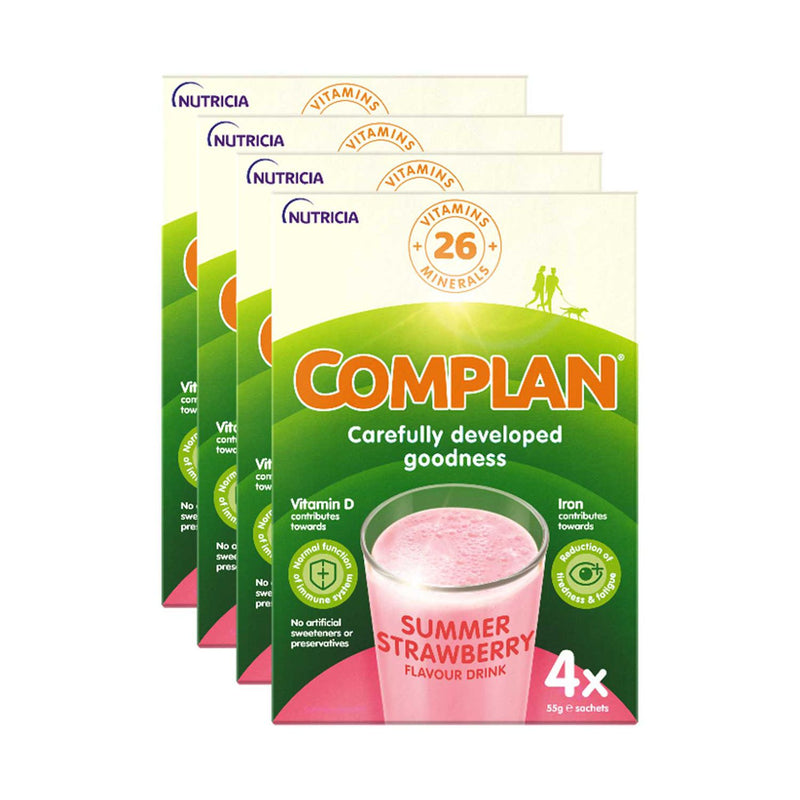 Complan Strawberry Nutritional Drink Mix 16 Sachets - British product