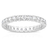 Costco 1ct diamond eternity ring 18ct white gold size M, imported from the UK