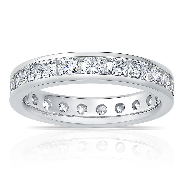 Costco eternity ring round brilliant cut channel set size P (British brand)