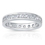 Costco UK Round Brilliant Cut Channel Set Eternity Ring, 2.00ctw Diamond, Platinum- Buy online at McGrocer