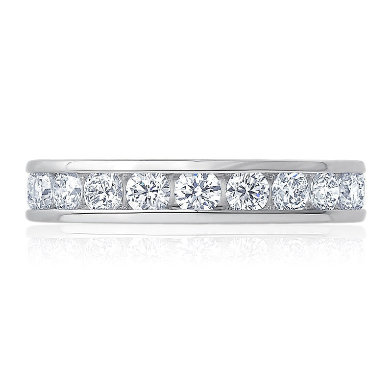 Costco round brilliant eternity ring 2.00ctw platinum size L, UK version