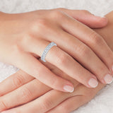 Costco eternity ring round brilliant cut channel set size P (British brand)