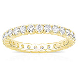 Costco UK Costco 1.00ctw Round Brilliant Cut Claw Set Eternity Ring 18ct Yellow Gold in 6 Sizes- Buy online at McGrocer