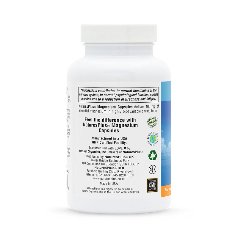 NaturesPlus Magnesium Citrate 120 capsules, imported from the UK