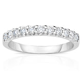Costco UK Costco 0.50ctw Round Brilliant Cut Diamond Half Eternity Ring 18ct White Gold - Size P- Buy online at McGrocer
